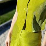 Blair Top Velvet - Pear