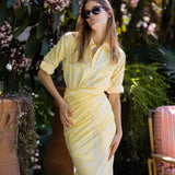 The JA Husband Shirt - Buttercup Tangier Patchwork