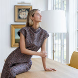 Tramell Top Dupioni - Noir Castillo Medallion