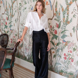 The Carolyn Shirt Dupioni - Blanc