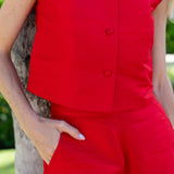 Blair Top - Fiery Red