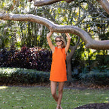 Serena Dress Cotton - Tangerine