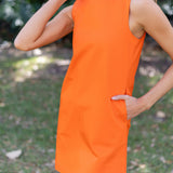 Serena Dress Cotton - Tangerine