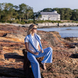 Somerset Wide Leg Pant - Wedgewood