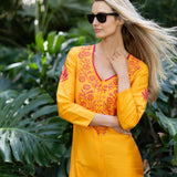 Chloe Caftan Dupioni - Mango