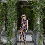 Jackie Pant Velvet - Noir Baroque Floral