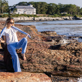 Somerset Wide Leg Pant - Wedgewood