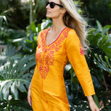 Chloe Caftan Dupioni - Mango