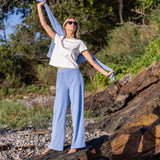 Somerset Wide Leg Pant - Wedgewood
