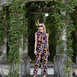 Jackie Pant Velvet - Noir Baroque Floral