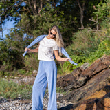 Somerset Wide Leg Pant - Wedgewood