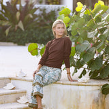 Bell Pant Twill - Ecru Domino Tile