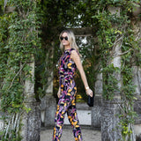 Jackie Pant Velvet - Noir Baroque Floral