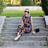 Jackie Pant Velvet - Noir Baroque Floral