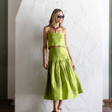 Circle Skirt Dupioni - Chartreuse