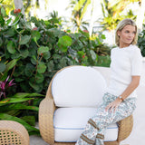 Bell Pant Twill - Ecru Domino Tile