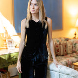 Tess Vest Velvet - Noir