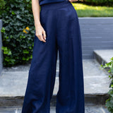 Ivy Pant Linen - Peacoat