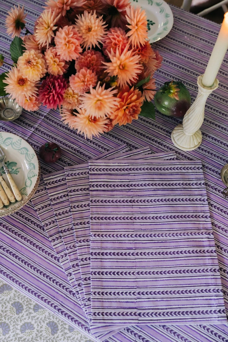 Lavender Stripe Placemats