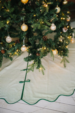 Hunter Ticking Stripe Tree Skirt