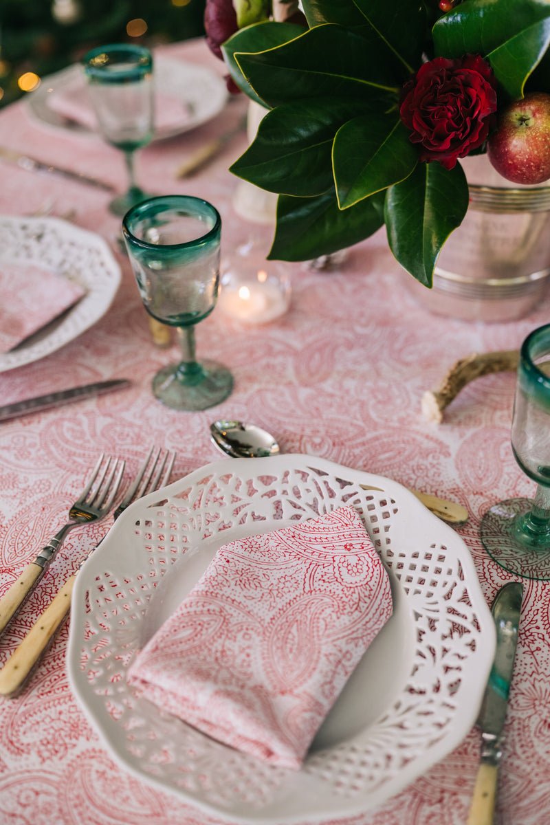 Rouge Paisley Dinner Napkins