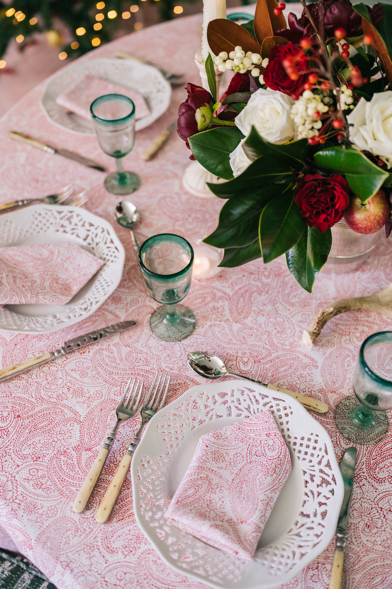 Rouge Paisley Dinner Napkins