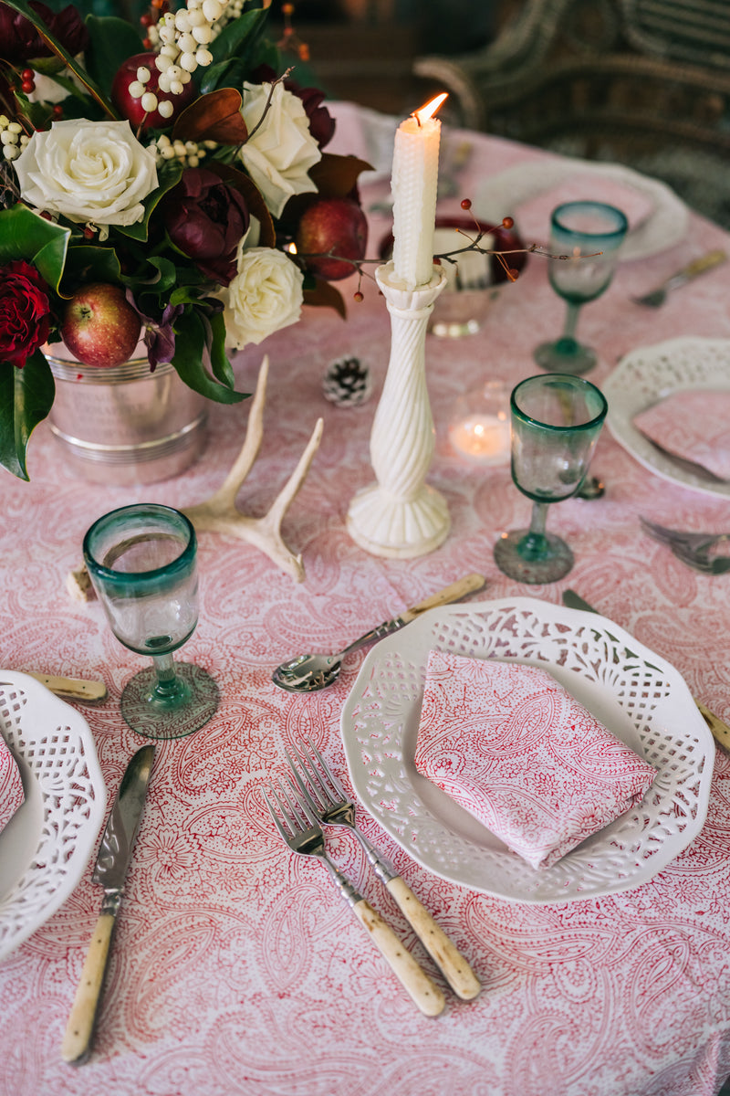 Rouge Paisley Tablecloth (Round & Rectangular)