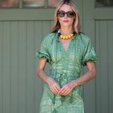 Zoe Dress - Sage Tangier Patchwork