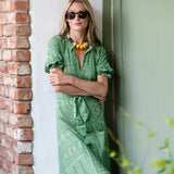 Zoe Dress - Sage Tangier Patchwork