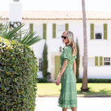 Zoe Dress - Sage Tangier Patchwork