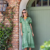 Zoe Dress - Sage Tangier Patchwork