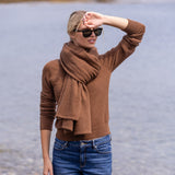 Snowbird Wrap Scarf - Chocolate