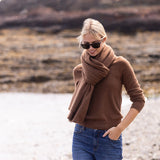 Snowbird Wrap Scarf - Chocolate