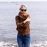 Snowbird Wrap Scarf - Chocolate