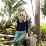 Bell Pant Twill - Palm