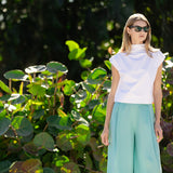 Beatriz Pant Linen - Dusty Aqua