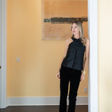 Camille Top Dupioni - Noir