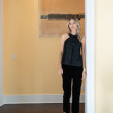 Camille Top Dupioni - Noir