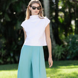 Beatriz Pant Linen - Dusty Aqua