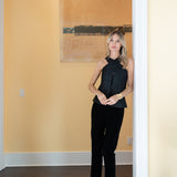 Camille Top Dupioni - Noir