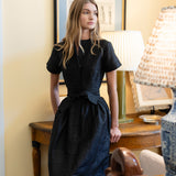 Kate Dress Dupioni - Noir