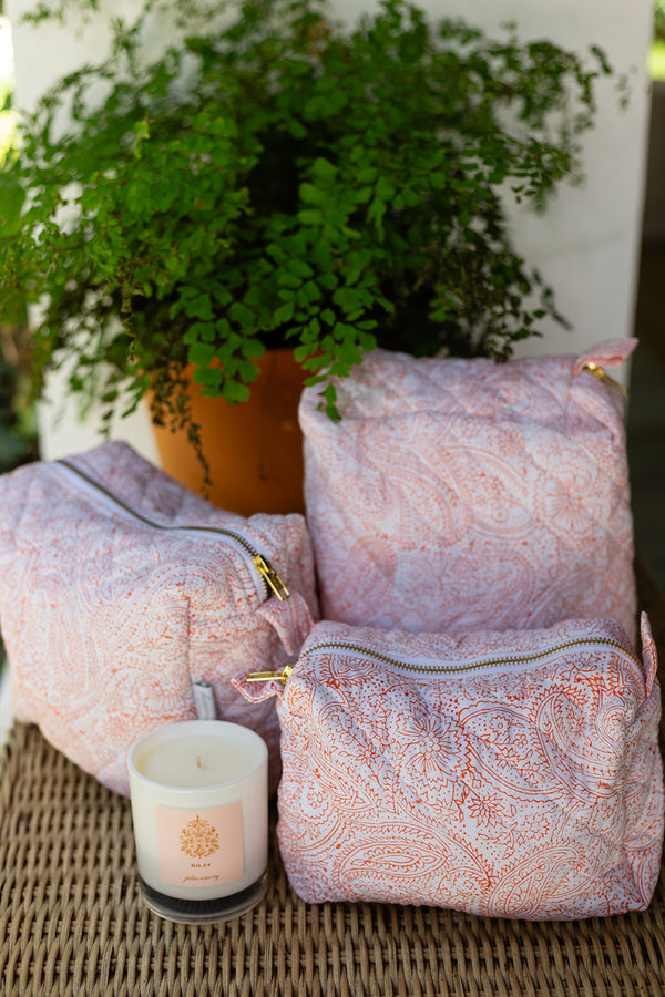 Tangerine Palermo Paisley Toiletry Set
