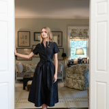 Kate Dress Dupioni - Noir