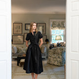 Kate Dress Dupioni - Noir