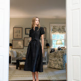 Kate Dress Dupioni - Noir