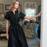 Kate Dress Dupioni - Noir