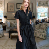 Kate Dress Dupioni - Noir