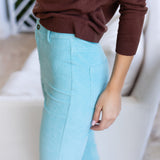 Bell Pant Corduroy - Dusty Aqua