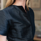 Kate Dress Dupioni - Noir