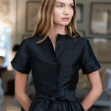 Kate Dress Dupioni - Noir
